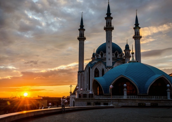 Kazan Kremlin during the golden hour